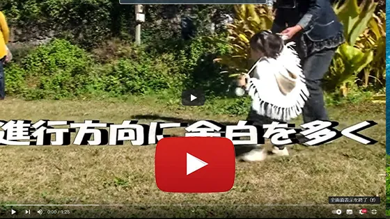 進行方向に余白を