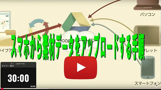 スマホで画像データをアップロード