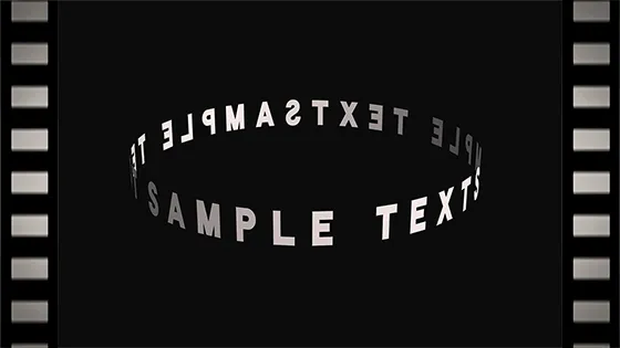 ３D回転するテキスト