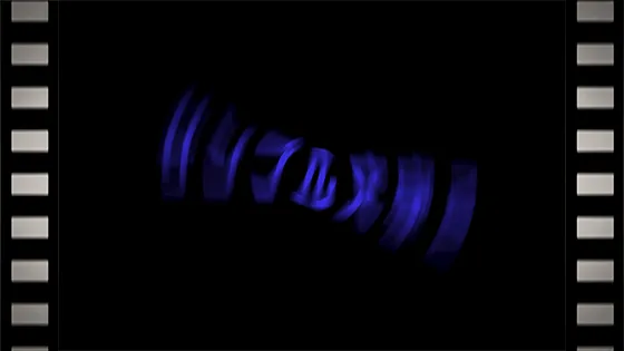 回転して切り替わるタイトル